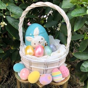 Easter Cookie Jar, Easter Egg Candles, Decor Eggs
